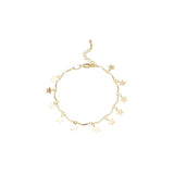 Estrellas de fantasía y cadenas de pulseras de eslabones de barra.