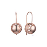 Aretes de abalorios con gancho de alambre farol en Oro 14K, oro rosa, baño de dos tonos