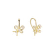 Pendientes infantiles Mariposa gancho alambre en Oro de 14K, baño de Oro Rosa colores