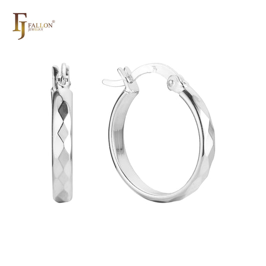 Aretes de aro de oro de 14K