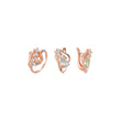 Ros¨¦goldenes, zweifarbiges, luxuri?ses, elegantes Blumen-Smaragd-Cluster-Set