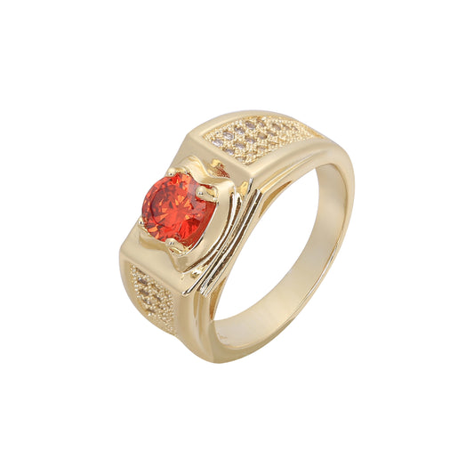 Anillos solitarios de Oro 14K para hombre.