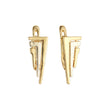 Aretes en Oro 14K, Oro Rosa, baño en dos tonos