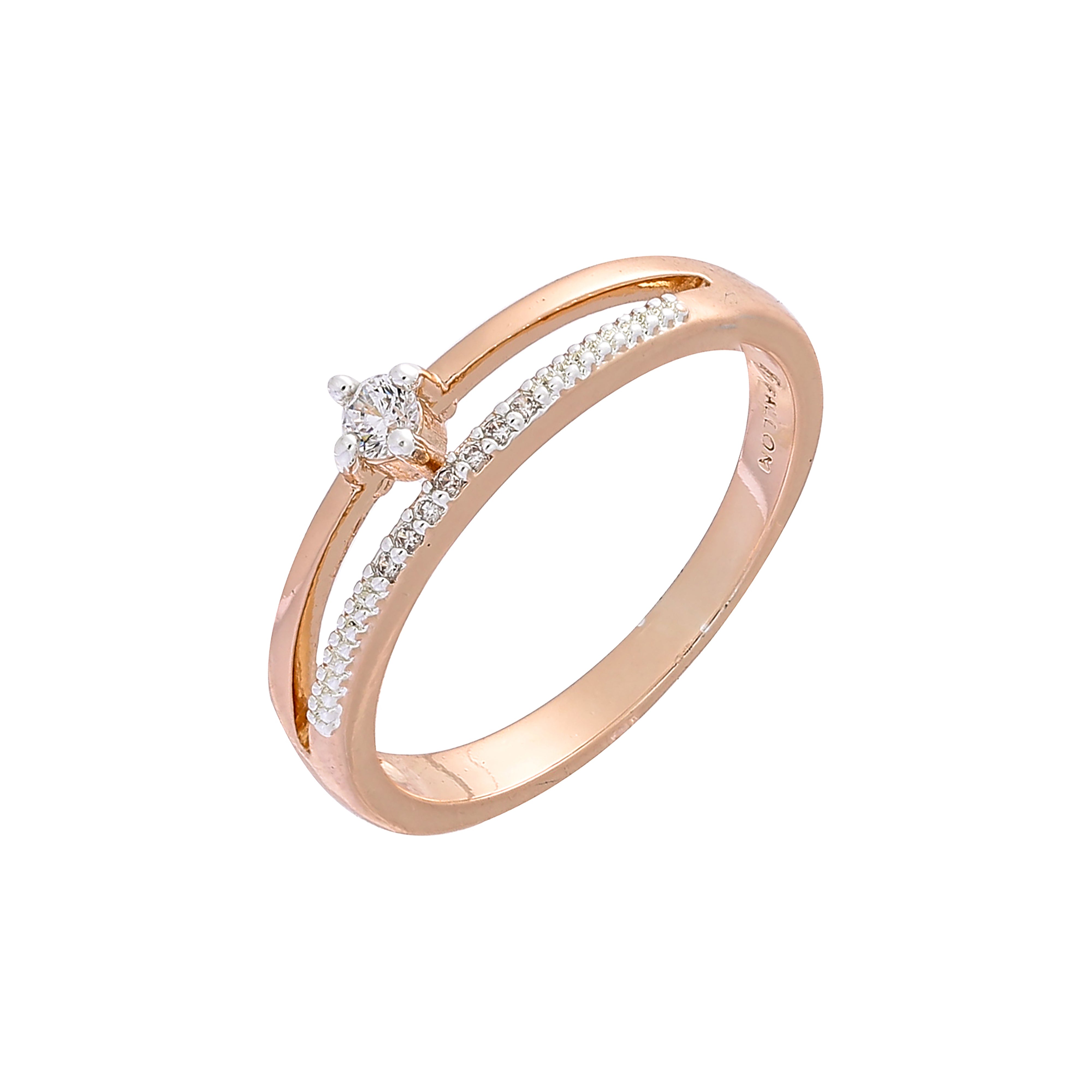 Zweifarbige breite Ringe aus Ros¨¦gold