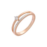 Zweifarbige breite Ringe aus Ros¨¦gold