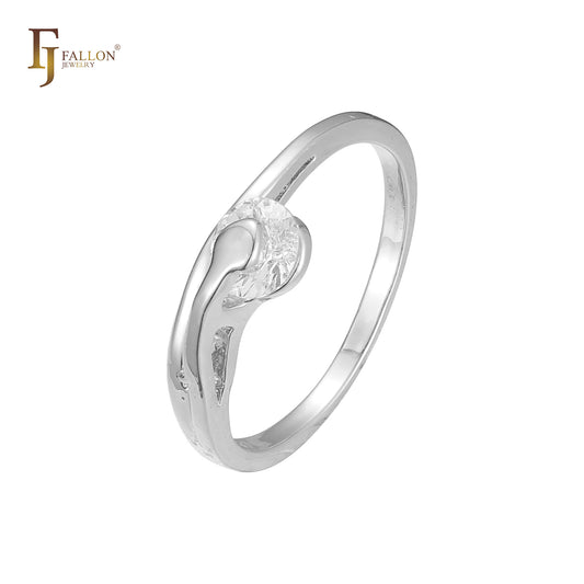 Anillos solitarios de oro rosa