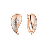 Aretes en Oro 14K, Oro Rosa, baño en dos tonos