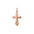 Eastern Orthodox Russian budded pendant in 14K Gold, Rose Gold two tone plating colors