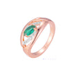 Anillos de dos tonos de oro rosa