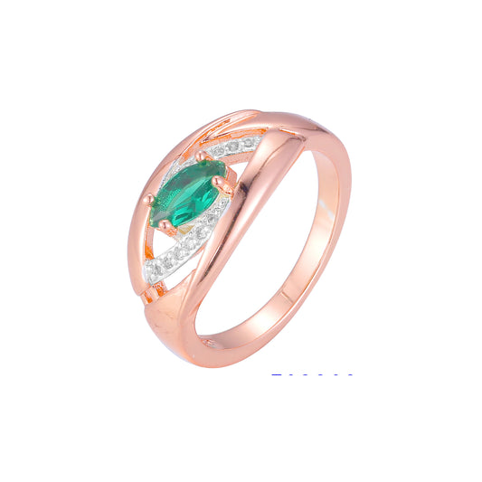 Anillos de dos tonos de oro rosa