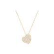 Collar de Oro 14K con corazón empedrado