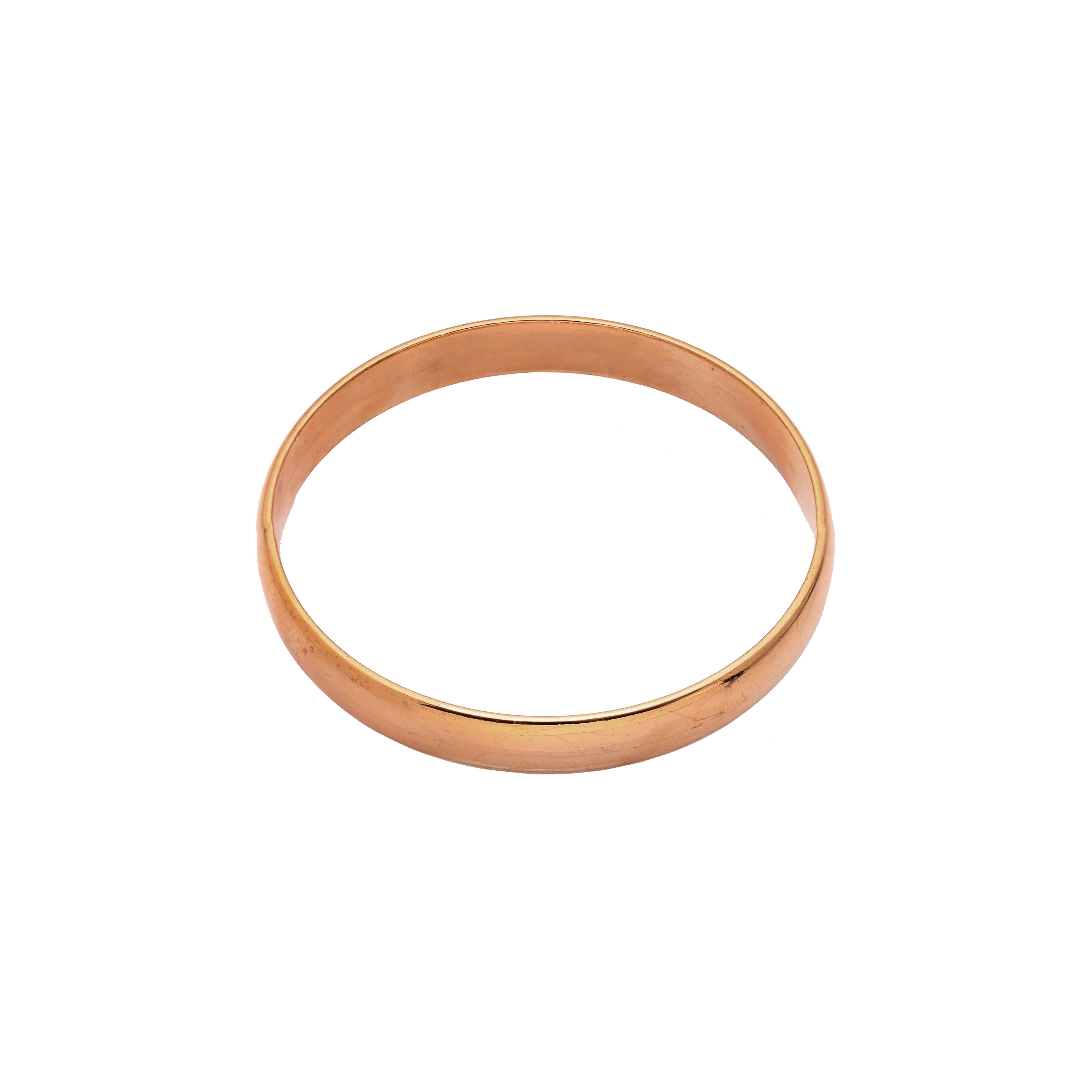 Pulseras redondas brillantes Oro 18K, Pulseras de oro rosa