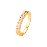 Anillos apilables en Oro de 18K, colores baño de Oro de 14K
