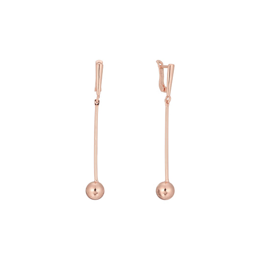 Olivia's Beads - Pendientes largos de cuentas en colores bañados en oro de 14 quilates, oro blanco y oro rosa.