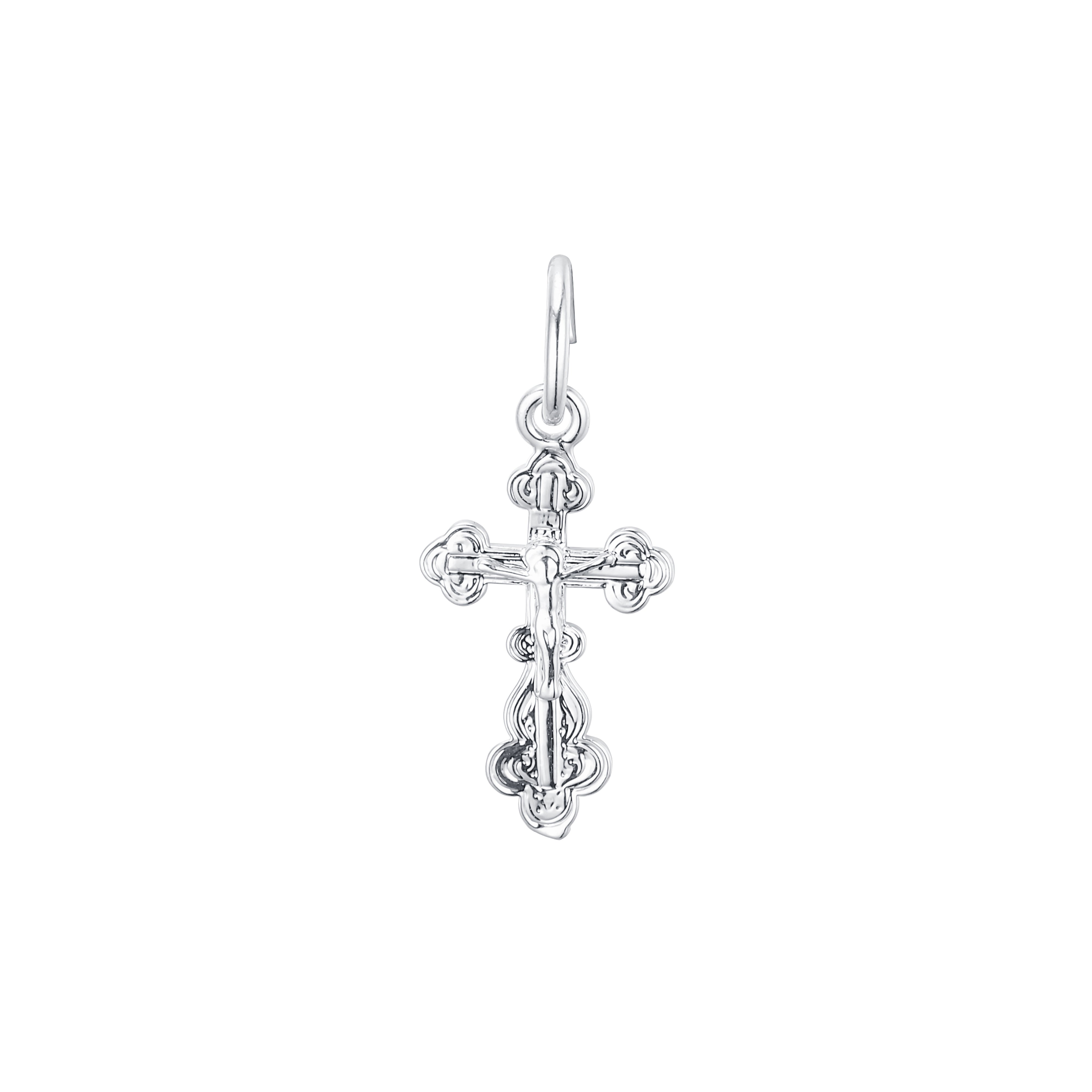 Eastern Orthodox Russian budded pendant in 14K Gold, Rose Gold & White Gold plating colors