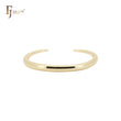 Pulseras tipo brazalete abiertas de oro de 14 quilates, oro rosa y oro blanco de forma sencilla