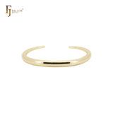 Pulseras tipo brazalete abiertas de oro de 14 quilates, oro rosa y oro blanco de forma sencilla
