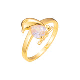 Anillos de diseño Solitario en Oro de 18K, baño de Oro Rosa colores