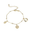 Pulseras de Hamsa enchapadas en Oro de 14K, dos tonos