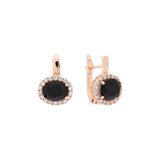 Серьги-галочки Oval Cluster из 14-каратного золота, покрытие розового золота