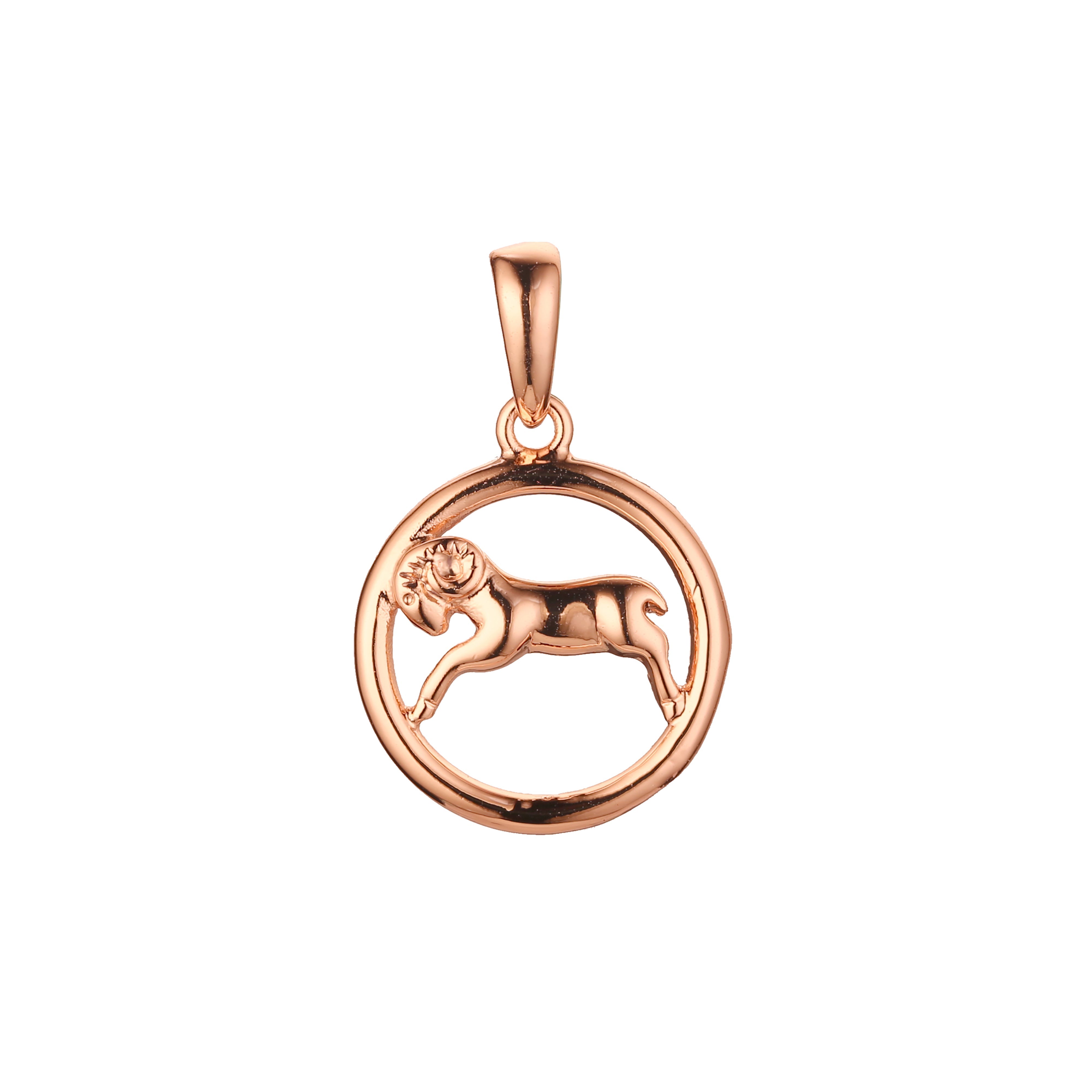 Подвеска в виде созвездия зодиака из розового золота в двух тонах - Glossy Circle