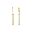 Pendientes altos en Oro de 14K, baño de Oro Rosa colores