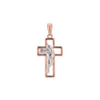 Rose Gold two tone Eastern Orthodox Russian pendant