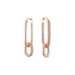 Pendientes clip aro doble en Oro de 14K, baño de Oro Rosa colores