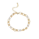 Doble eslabón rolo Oro 14K, pulseras en dos tonos