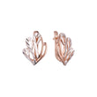Aretes en Oro 14K, Oro Rosa, baño en dos tonos