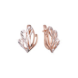 Aretes en Oro 14K, Oro Rosa, baño en dos tonos