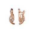 Серьги-солитеры Music tone CZ Rose Gold