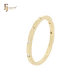 Alianza de boda Eternity Oro de 14 quilates, Anillos de oro rosa
