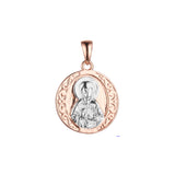 Saint Matrona pendant in Rose Gold two tone plating colors