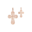 Religious Greek Eastern Orthodox Russian pendant in Rose Gold, 14K Gold plating colors