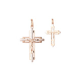 Eastern Orthodox Russian pendant in Rose Gold two tone, 14K Gold plating colors