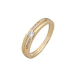 Минимализм 14-каратное золото, розовое золото, двухцветные кольца FJ Jewelry