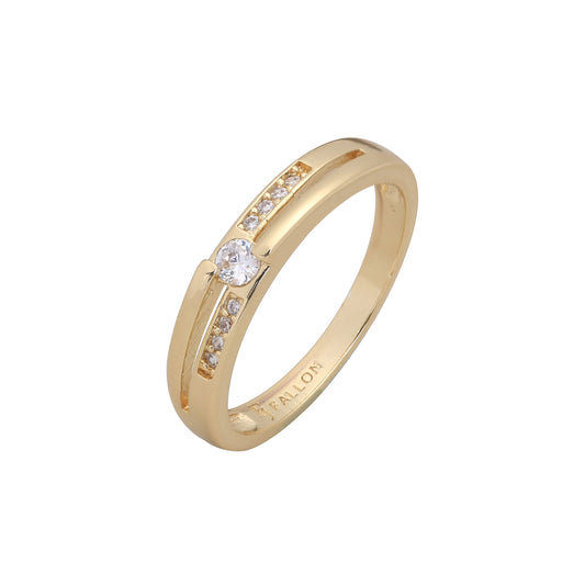Минимализм 14-каратное золото, розовое золото, двухцветные кольца FJ Jewelry