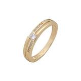 Минимализм 14-каратное золото, розовое золото, двухцветные кольца FJ Jewelry