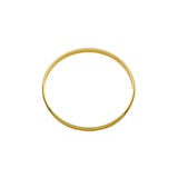 Brazaletes redondos brillantes de 6mm bañados en Oro de 14K, colores Oro de 18K