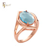 Anillos solitarios de oro rosa