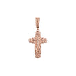 Eastern Orthodox Russian budded pendant in Rose Gold two tone, 14K Gold plating colors