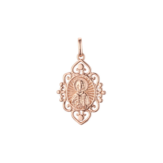 Saint Matrona pendant in Rose Gold two tone, 14K Gold plating colors