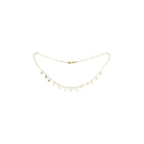 Collar de eslabones de barra y estrellas bañado en Oro de 14K