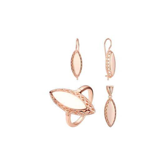 Conjunto de marquesa renacentista de oro rosa