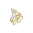 Anillos abiertos Trinity cluster en Oro de 14K, colores baño de Oro Rosa