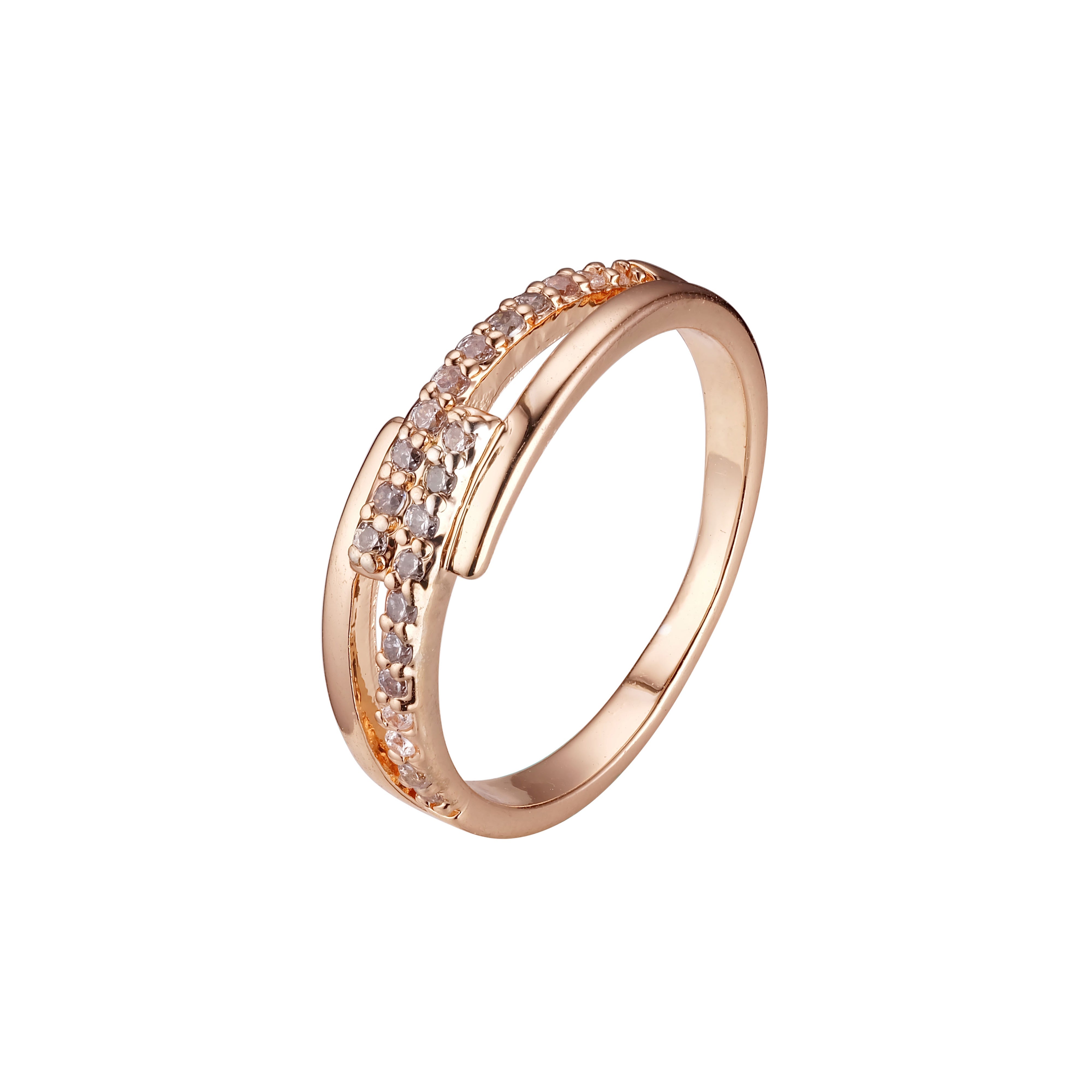 Anillos de boda en oro de 18 quilates, oro de 14 quilates, oro rosa, baño de dos tonos.
