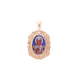 Virgin Mary pendant in Rose Gold, White Gold plating colors