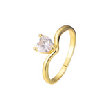 Anillos Solitario y Alianza apilable en Oro de 18K, Oro Blanco, Colores baño de Oro de 14K